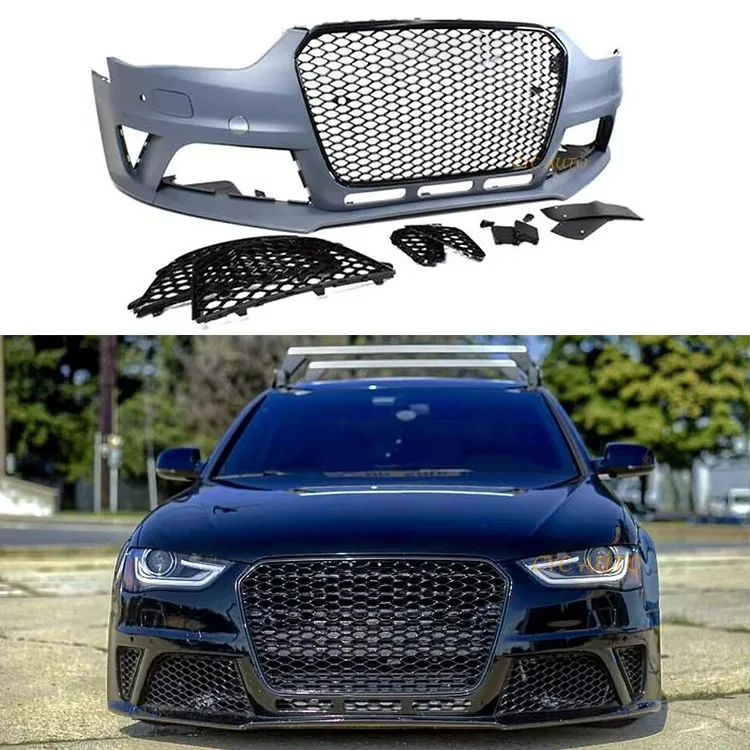 Car Parts A4 S4 to RS4 Style Front Bumper Body Kits With Black Grille for Audi A4 S4 B8.5 2013 2014 2015 2016
Car Parts A4 S4 to RS4 Style Front Bumper Body Kits With Black Grille for Audi A4 S4 B8.5 2013 2014 2015 2016