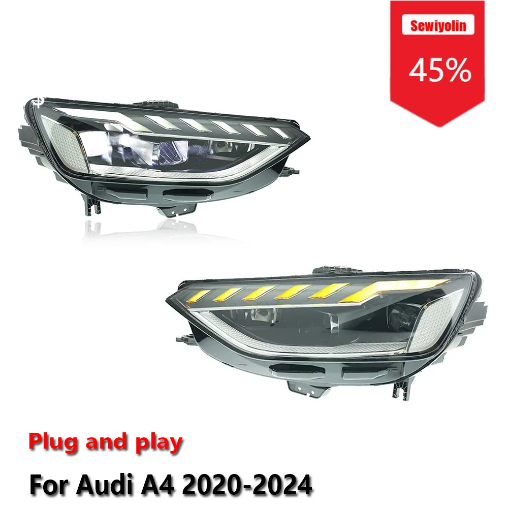 Sewiyolin Car LED Headlight Assemblies For Audi A4 B10 2020-2024 Fog DRL Brake Turn Signal Lamp Plug and Play
Sewiyolin Car LED Headlight Assemblies For Audi A4 B10 2020-2024 Fog DRL Brake Turn Signal Lamp Plug and Play