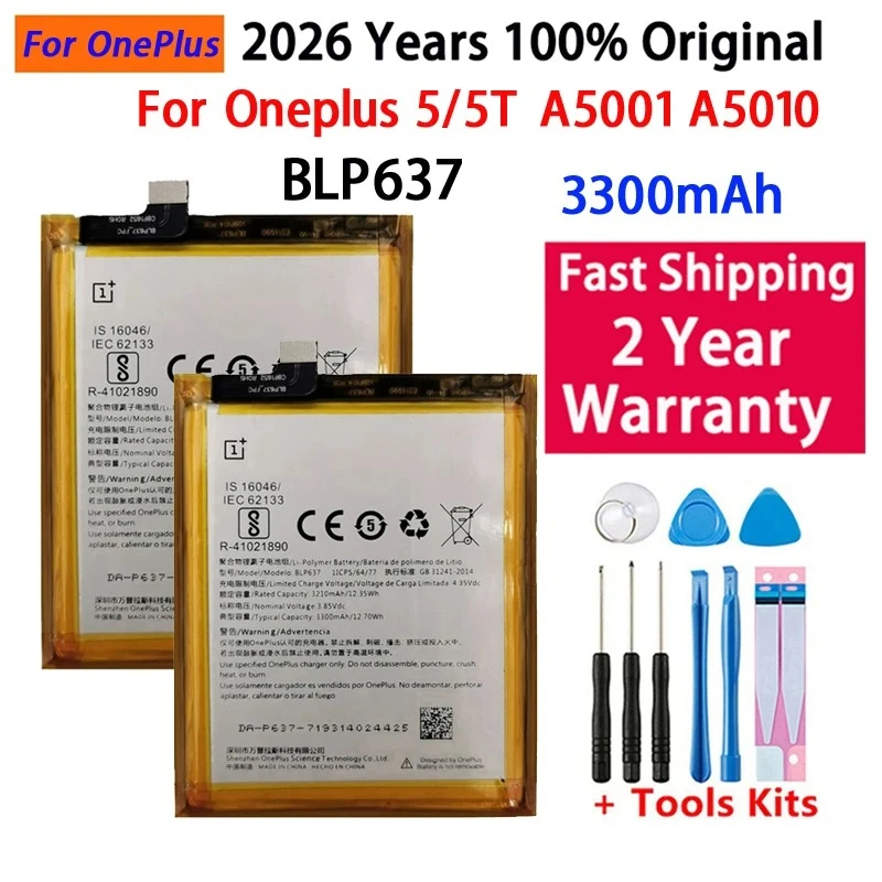 BLP637 Battery For One Plus Oneplus 5 / 5T High Capacity 3300mAh Mobile Phone Replacement Battery With Tools
BLP637 Battery For One Plus Oneplus 5 / 5T High Capacity 3300mAh Mobile Phone Replacement Battery With Tools