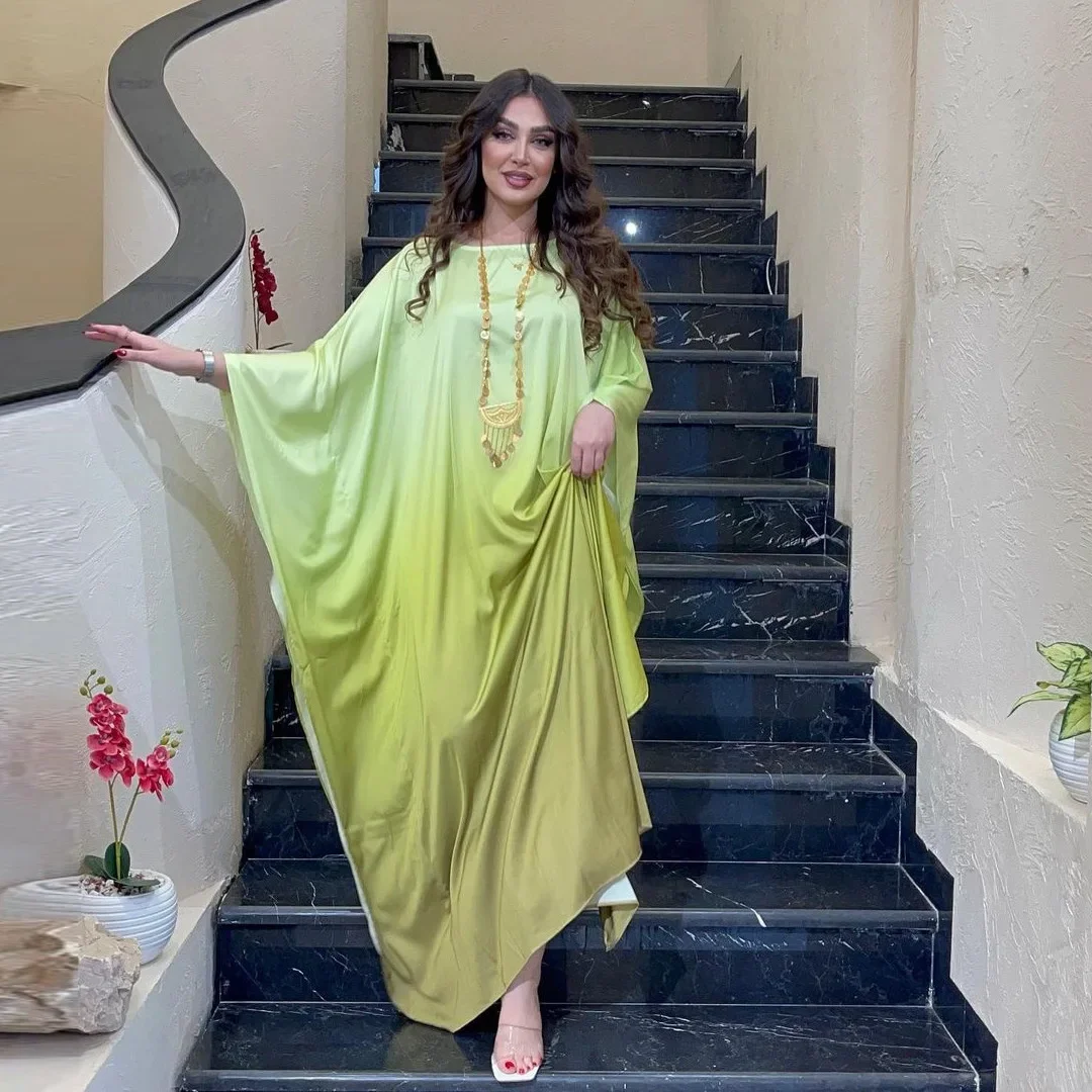 Eid Mubarak Abaya for Fashion Satin Muslim Women Bat Sleeve Maxi Dress Dubai Kaftan Turkey Arab Robe Party Caftan Islam Jalabiya
Eid Mubarak Abaya for Fashion Satin Muslim Women Bat Sleeve Maxi Dress Dubai Kaftan Turkey Arab Robe Party Caftan Islam Jalabiya