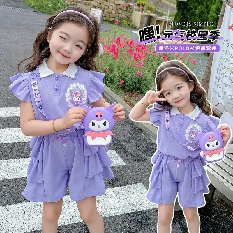 Sanriou Kuromi Children's Top and Bottom Clothes Set Cartoon Sweet Cotton Baby Clothes Polo Shirt Kawaii Birthday Festival Gift
Sanriou Kuromi Children's Top and Bottom Clothes Set Cartoon Sweet Cotton Baby Clothes Polo Shirt Kawaii Birthday Festival Gift