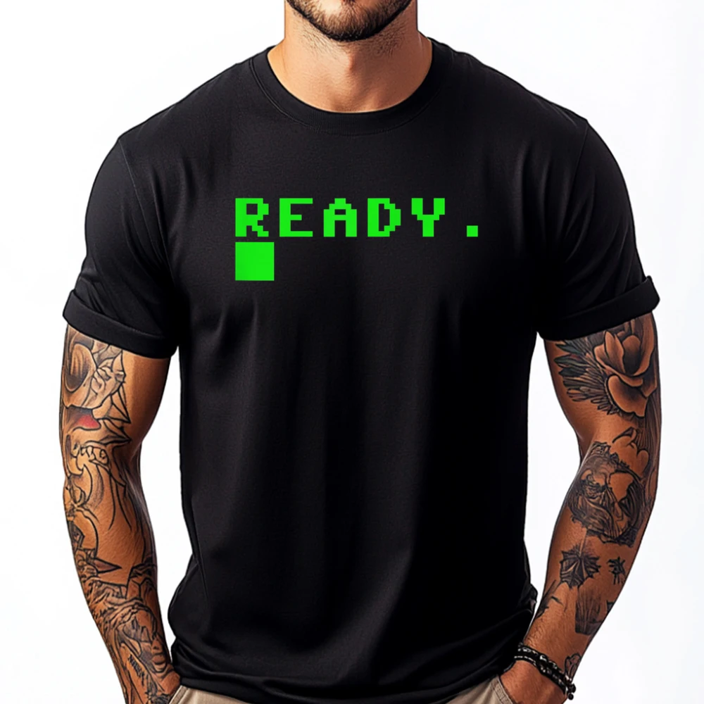 Ready C64 Home Computer 80 Gamer Coder Memento Black Shirt Graphic Tees Mens T Shirt Easter Sunday Casual
Ready C64 Home Computer 80 Gamer Coder Memento Black Shirt Graphic Tees Mens T Shirt Easter Sunday Casual