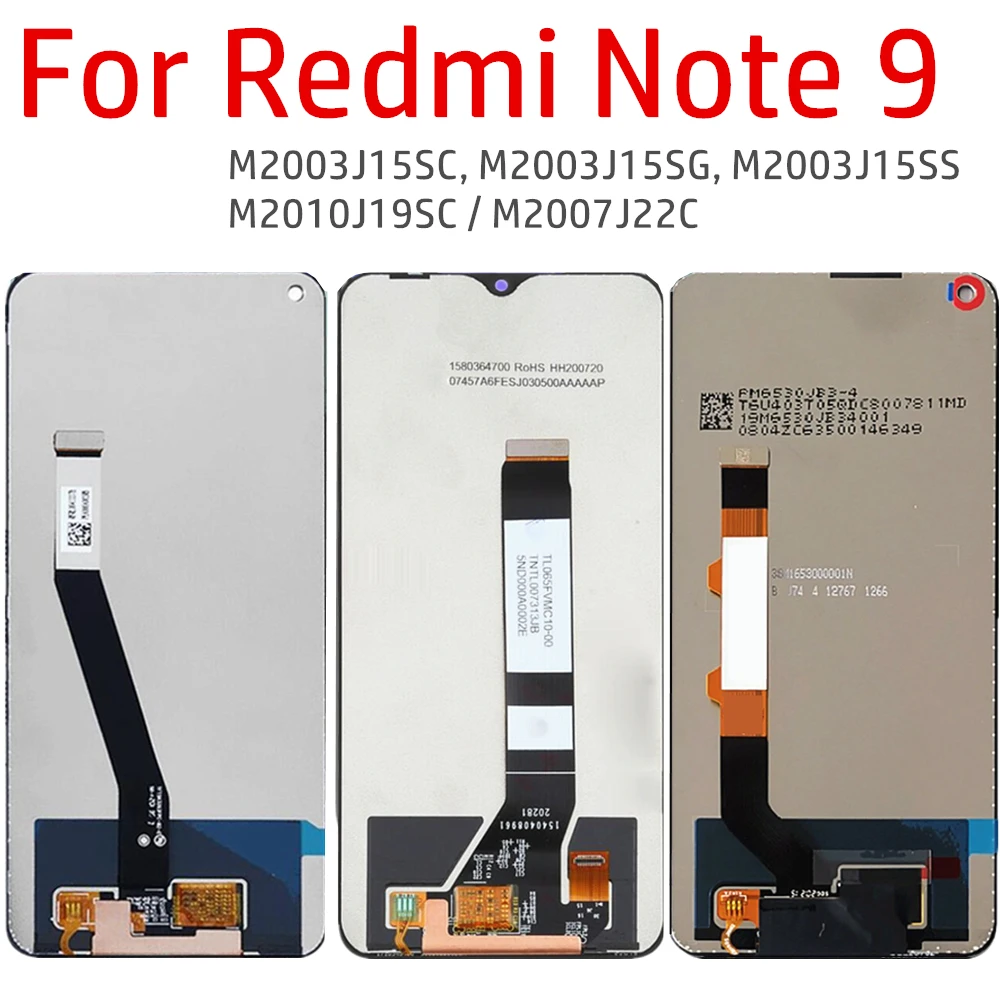 ЖК-дисплей для Xiaomi Redmi Note 9 4G Φ M2003J15 M2010J19SC, ЖК-дисплей с сенсорным экраном в сборе, сменный ЖК-дисплей для Note9 M2007J22C
ЖК-дисплей для Xiaomi Redmi Note 9 4G Φ M2003J15 M2010J19SC, ЖК-дисплей с сенсорным экраном в сборе, сменный ЖК-дисплей для Note9 M2007J22C