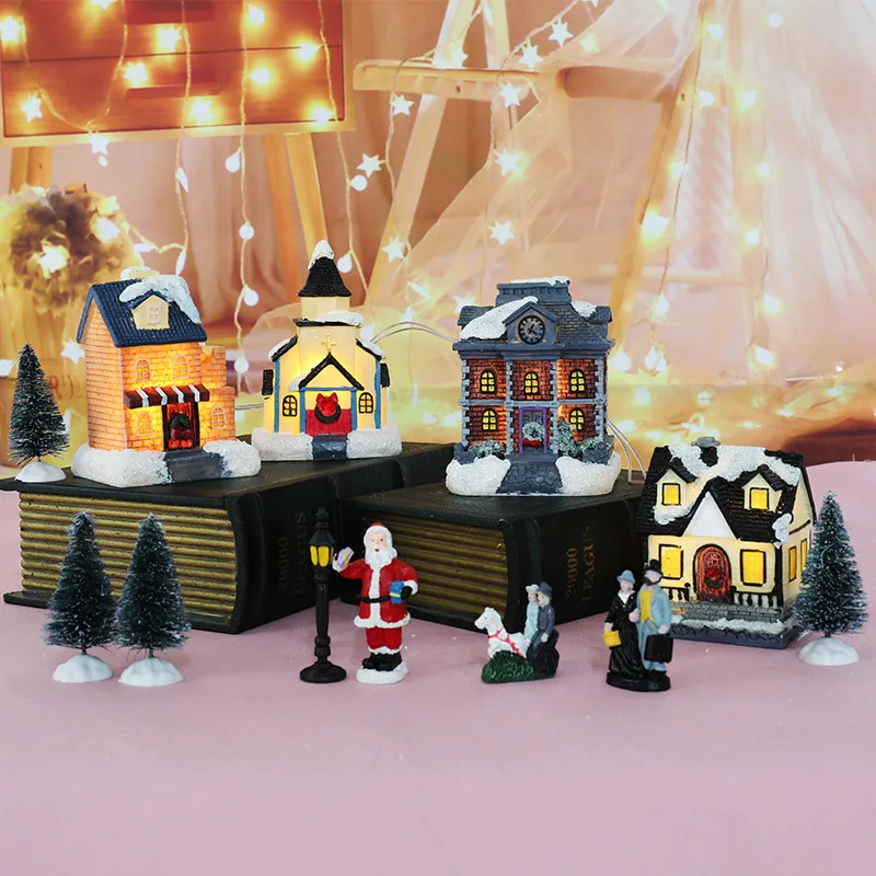 Christmas decorations Light up small house LED resin small house Christmas micro landscape resin decoration gift
Christmas decorations Light up small house LED resin small house Christmas micro landscape resin decoration gift