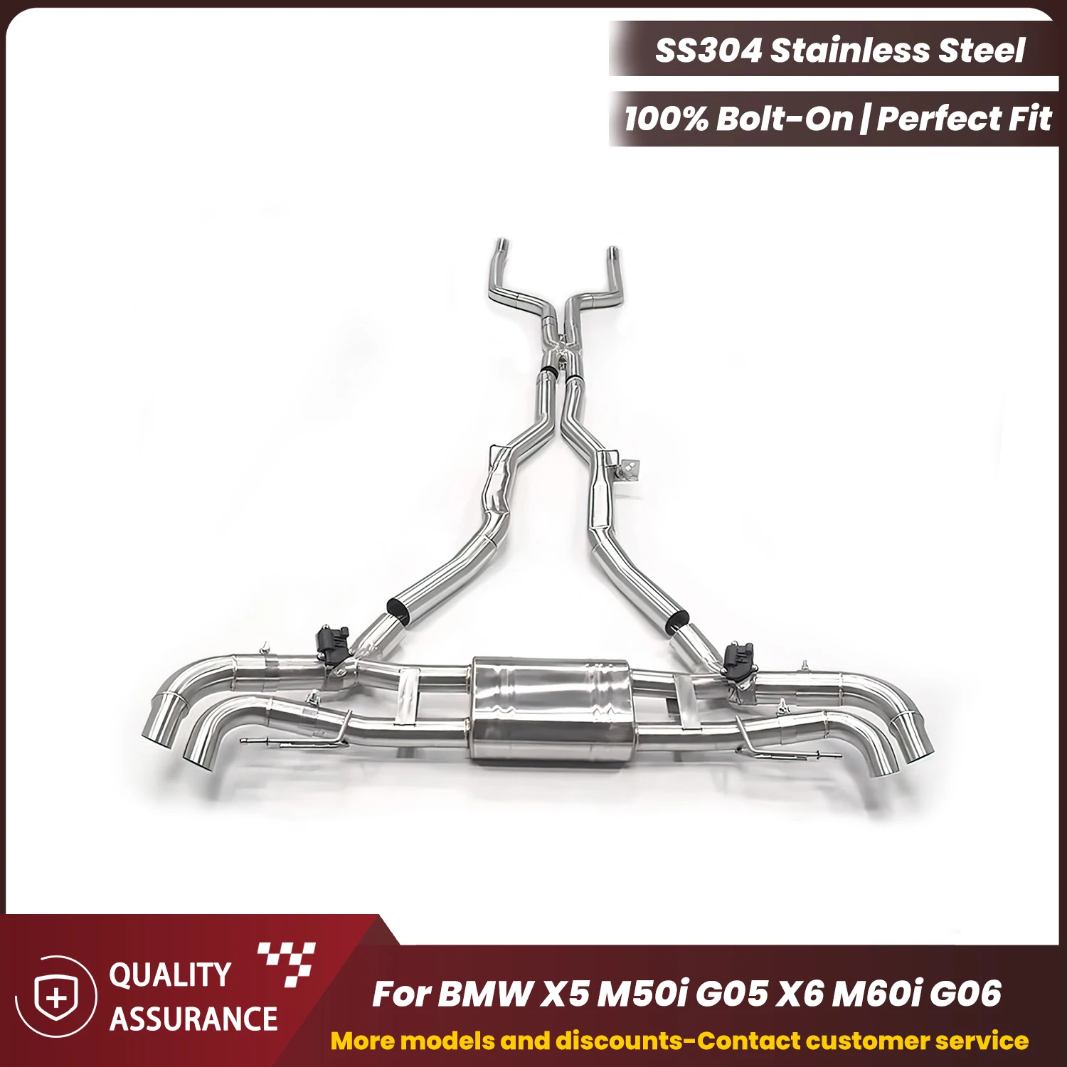Stainless Steel Catback Exhaust ECCF for BMW X5 M50i G05 X6 M60i G06 Track-Inspired Plug & Play No Tuning Warranty Safe
Stainless Steel Catback Exhaust ECCF for BMW X5 M50i G05 X6 M60i G06 Track-Inspired Plug & Play No Tuning Warranty Safe