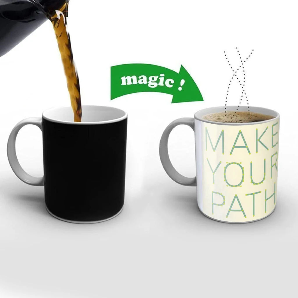 Make your path Creativity Change Color Chang mug Ceramic mug Hot Coffee Cup Breakfast Cup Mug Friend Gift
Make your path Creativity Change Color Chang mug Ceramic mug Hot Coffee Cup Breakfast Cup Mug Friend Gift