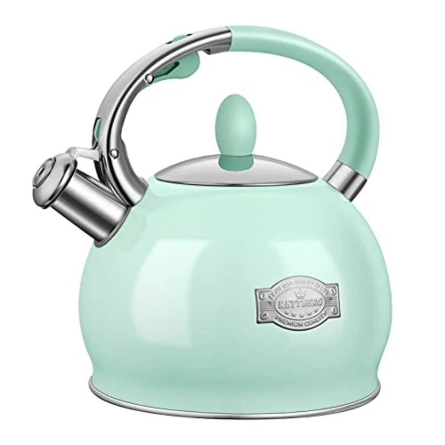 Tea Kettles Stovetop, 2.64 Quart Induction Whistling Tea Kettles Food Grade Stainless Steel Teapots with Cool Touch Handle
Tea Kettles Stovetop, 2.64 Quart Induction Whistling Tea Kettles Food Grade Stainless Steel Teapots with Cool Touch Handle
