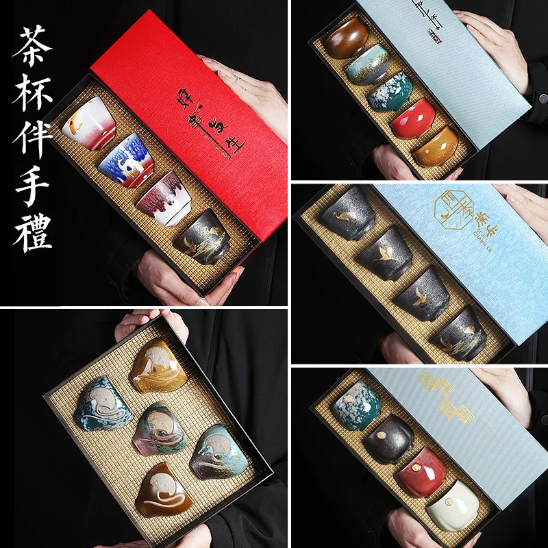 4/5PCS/SET Ceramic Kung Fu teacup gift box, Chinese style, high-end business gift, Drinkware, home tea set
4/5PCS/SET Ceramic Kung Fu teacup gift box, Chinese style, high-end business gift, Drinkware, home tea set