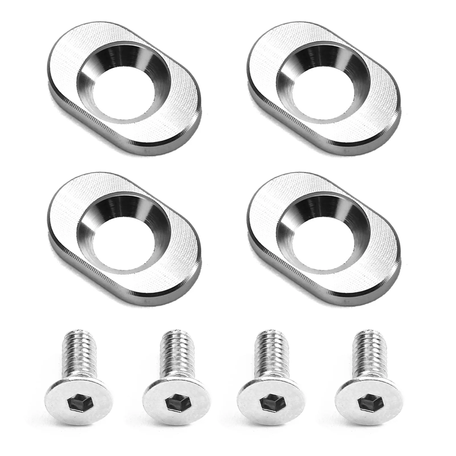 4Pcs CNC Machined M4 Motor Mount Shims for Traxxas Sledge 1/8 RC Car - Aluminum Alloy Upgrade
4Pcs CNC Machined M4 Motor Mount Shims for Traxxas Sledge 1/8 RC Car - Aluminum Alloy Upgrade