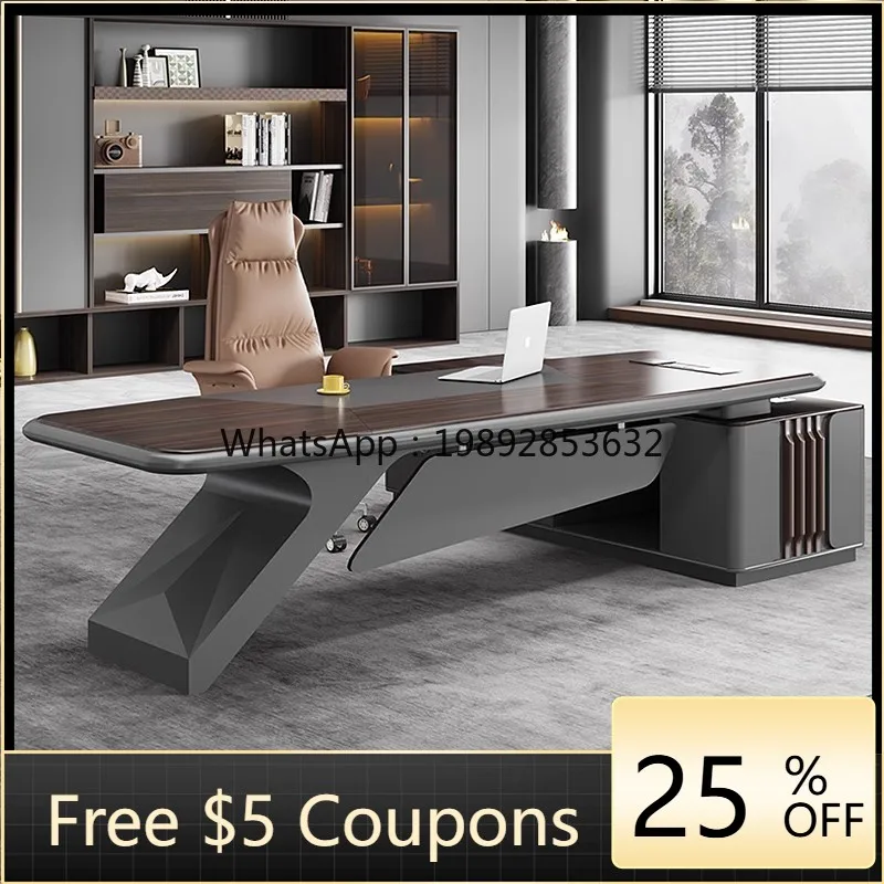 HYS Boss Desk and Chair Combination Simple President Desk Leadership Office Furniture Manager Taipan Desk
HYS Boss Desk and Chair Combination Simple President Desk Leadership Office Furniture Manager Taipan Desk