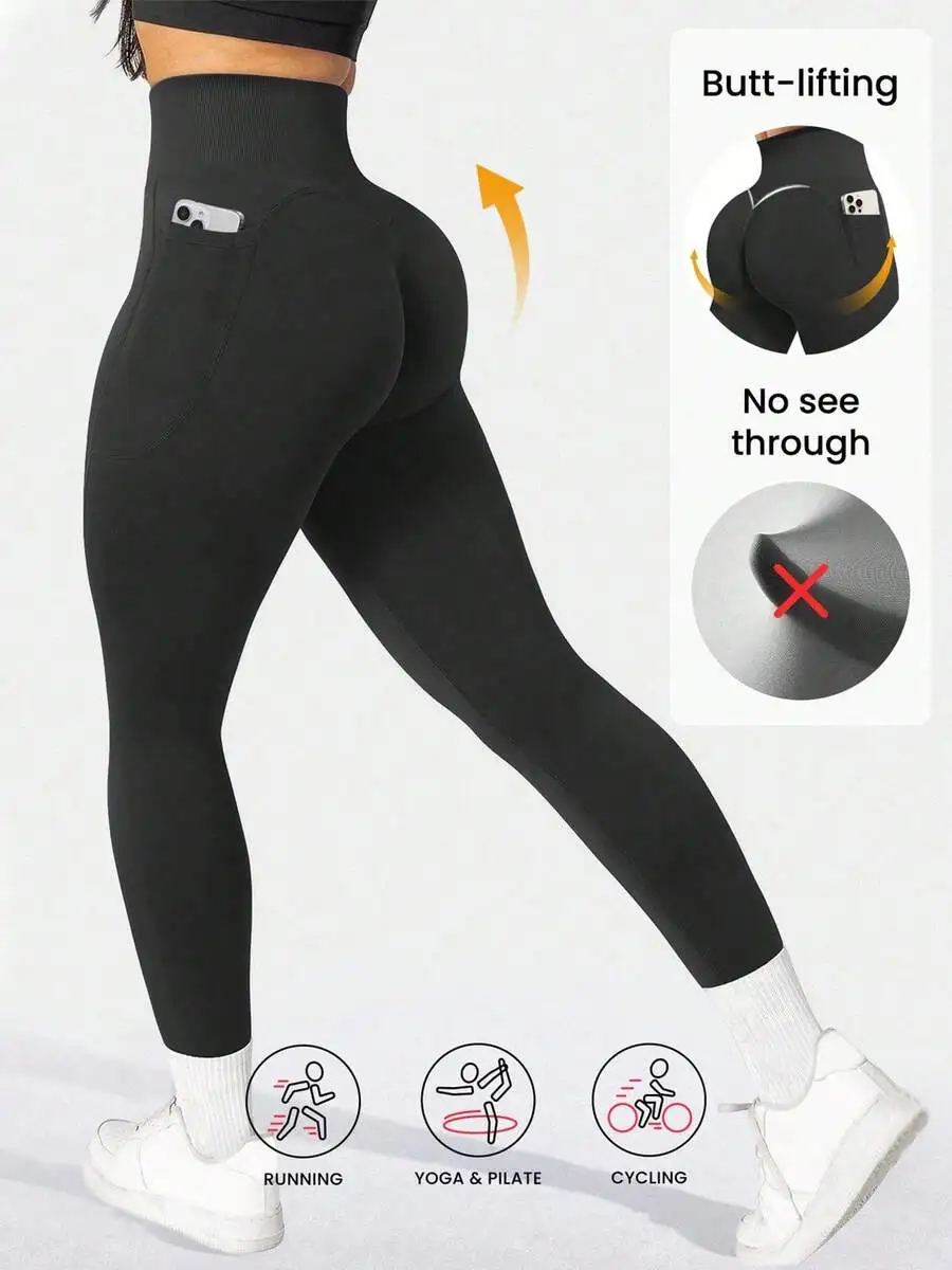 Seamless High Waist Butt Lift Leggings With Side Pockets For Women Breathable Yoga Running Cycling
Seamless High Waist Butt Lift Leggings With Side Pockets For Women Breathable Yoga Running Cycling