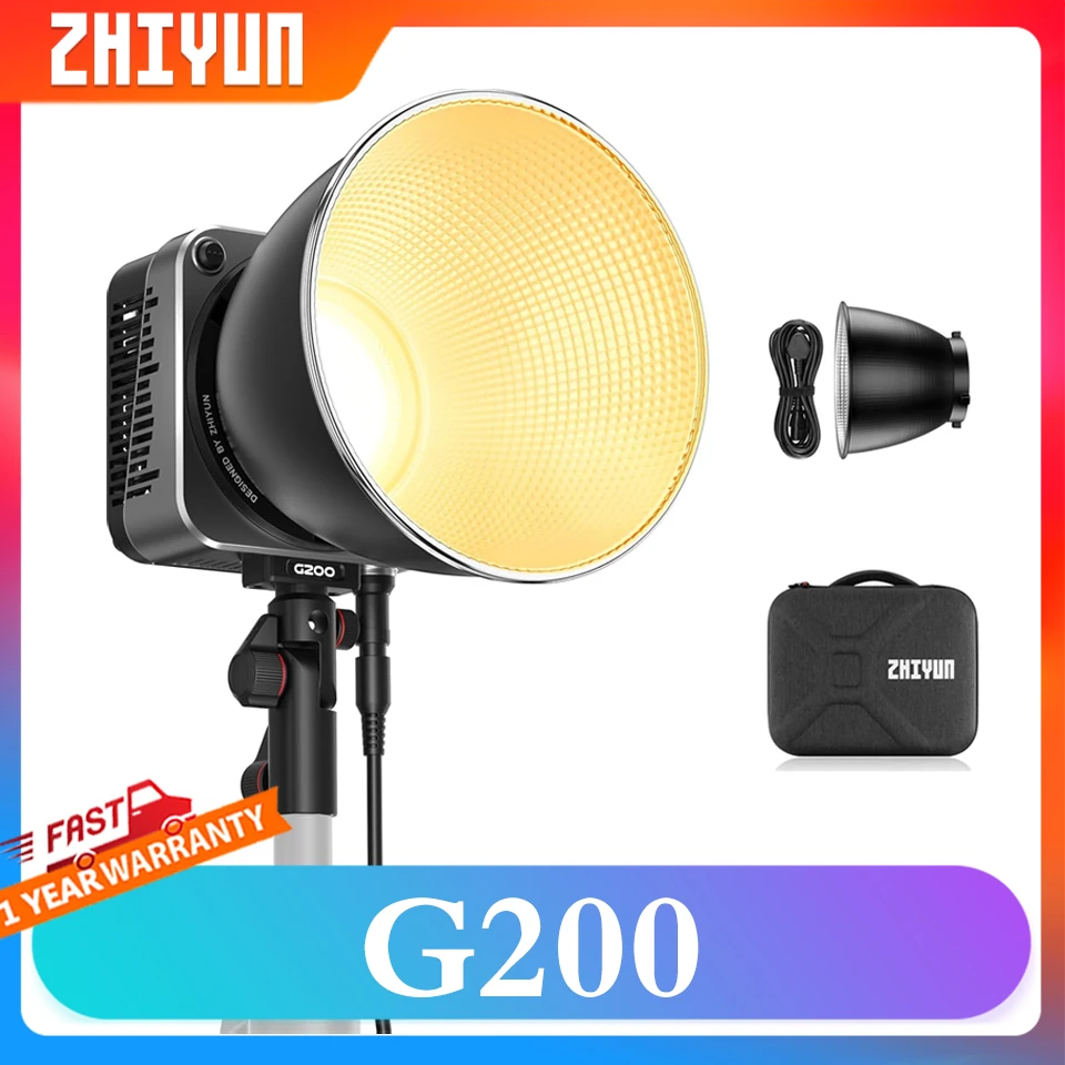 ZHIYUN MOLUS G200 200 Вт 2700K-6500K Двухцветный светодиодный светильник COB для видеосъемки с креплением Bowens Новая система охлаждения для фотографии Заполняющая лампа
ZHIYUN MOLUS G200 200 Вт 2700K-6500K Двухцветный светодиодный светильник COB для видеосъемки с креплением Bowens Новая система охлаждения для фотографии Заполняющая лампа