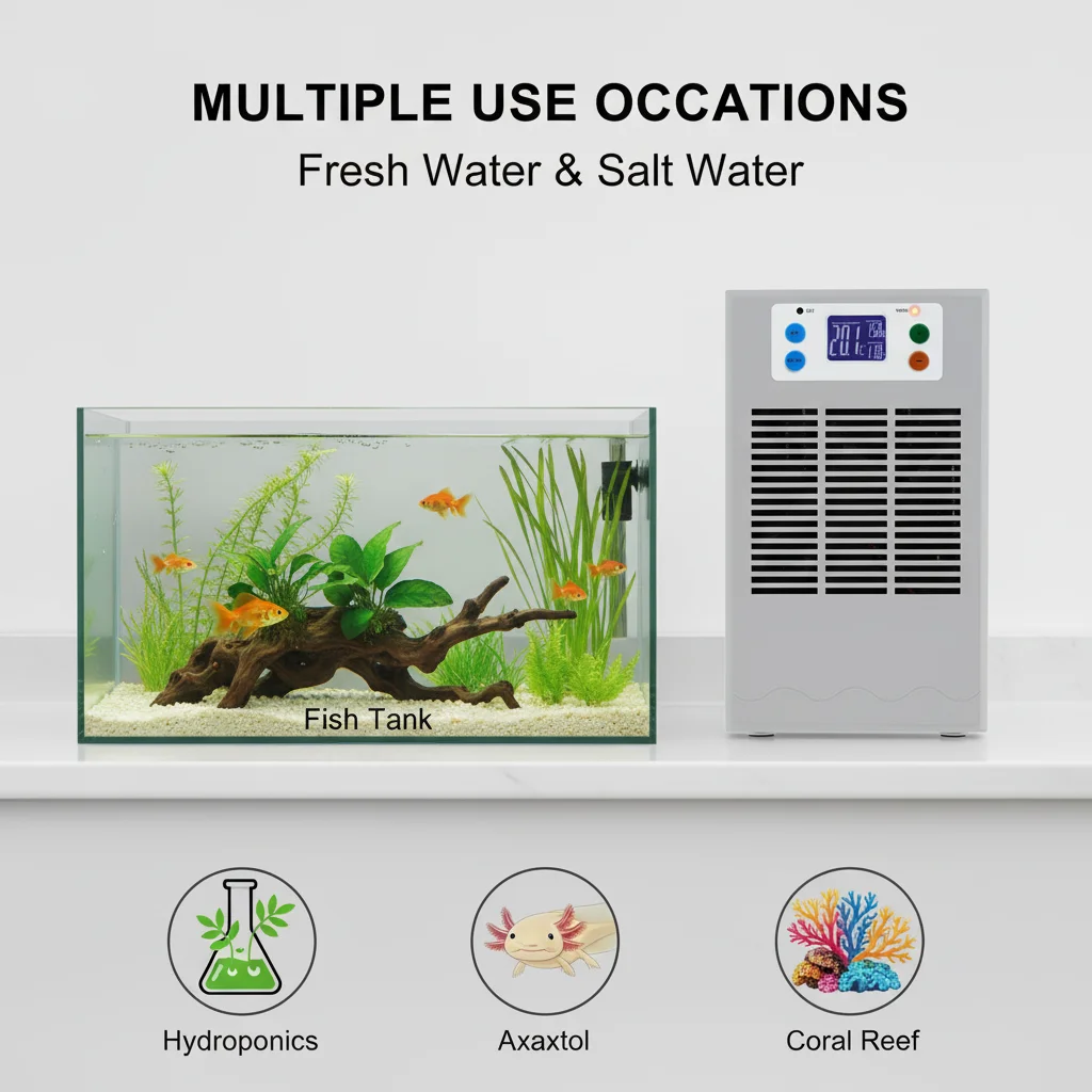 Aquarium Fish Tank Water Chiller Constant Temperature Cooling System 100W 30L Fish Tank 10-40℃ Constant Temperature Device
Aquarium Fish Tank Water Chiller Constant Temperature Cooling System 100W 30L Fish Tank 10-40℃ Constant Temperature Device
