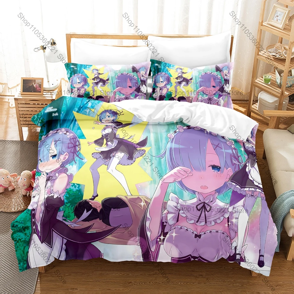 Re Zero Rem Ram Themed Duvet Cover + 2 Pillowcases Vibrant Anime Graphic Cozy Home & Dorm Bedding
Re Zero Rem Ram Themed Duvet Cover + 2 Pillowcases Vibrant Anime Graphic Cozy Home & Dorm Bedding