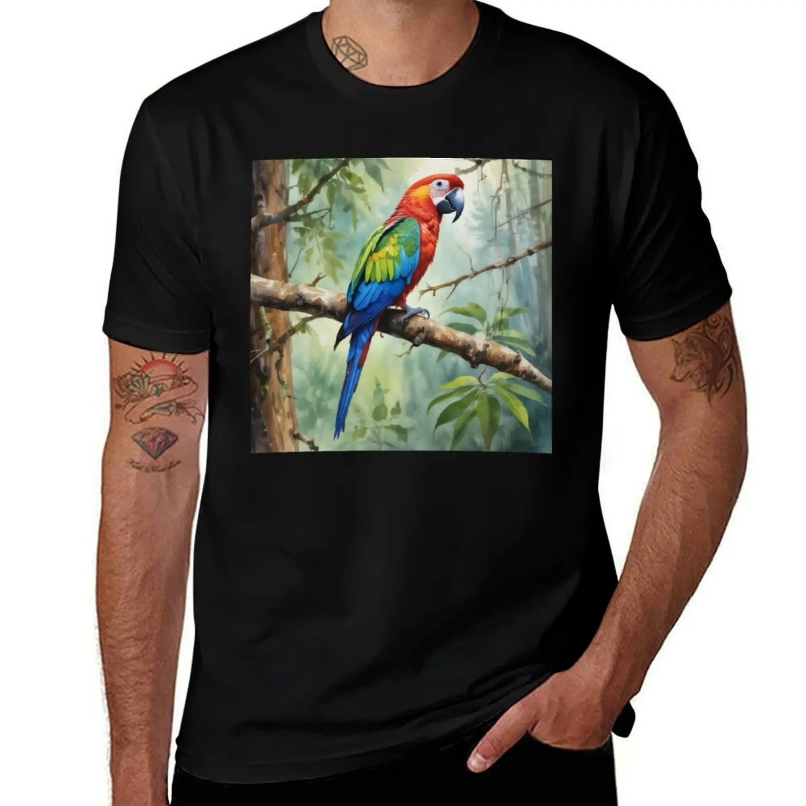 Parrot in the Forest - Watercolor T-Shirt oversized graphic tee vintage graphic tee boys animal print mens t shirts top quality
Parrot in the Forest - Watercolor T-Shirt oversized graphic tee vintage graphic tee boys animal print mens t shirts top quality