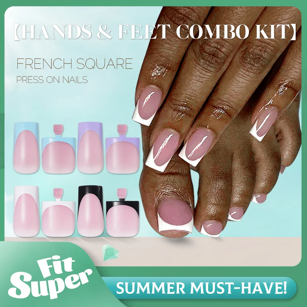 Nailpop French Press On Nails Hands & Feet Set 60pcs Summer Must Have Matte Full Cover Super Fit Natural Look Reusable Fake Nail
Nailpop French Press On Nails Hands & Feet Set 60pcs Summer Must Have Matte Full Cover Super Fit Natural Look Reusable Fake Nail