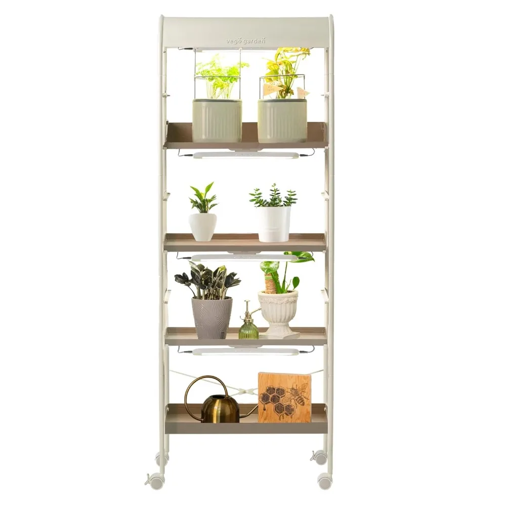 4 Tier Rolling Metal Corner Plant Stand Indoor with Grow Light, Full Spectrum LED Grow Light, Plant Rack for Seed Starting.
4 Tier Rolling Metal Corner Plant Stand Indoor with Grow Light, Full Spectrum LED Grow Light, Plant Rack for Seed Starting.