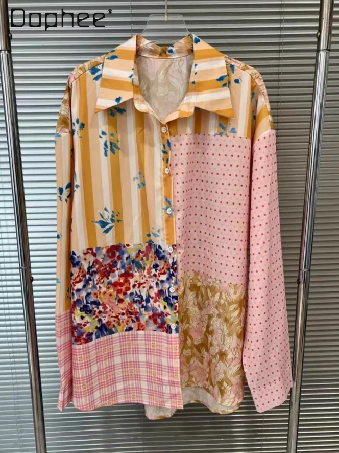 2025 Autumn New American Loose Slimming Versatile Striped Print Long Sleeve Shirt Women Korean Chic Trendy Loose Casual Shirts
2025 Autumn New American Loose Slimming Versatile Striped Print Long Sleeve Shirt Women Korean Chic Trendy Loose Casual Shirts