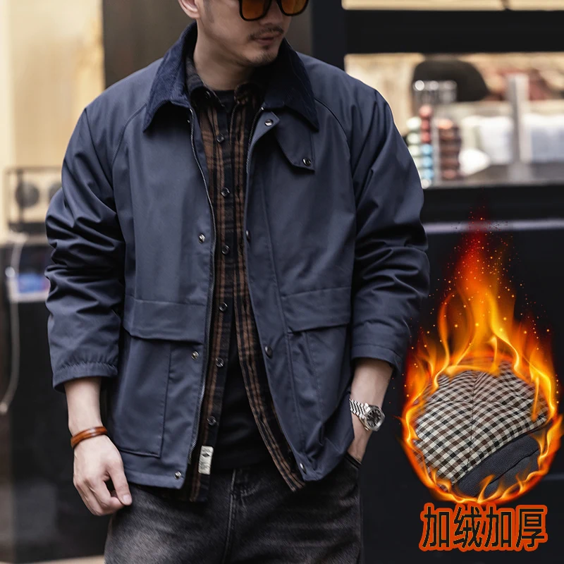 Men's Casual Workwear Jacket Loose Fit Retro Style Multiple Pockets Stand Collar Autumn Winter Fashion Outerwear
Men's Casual Workwear Jacket Loose Fit Retro Style Multiple Pockets Stand Collar Autumn Winter Fashion Outerwear