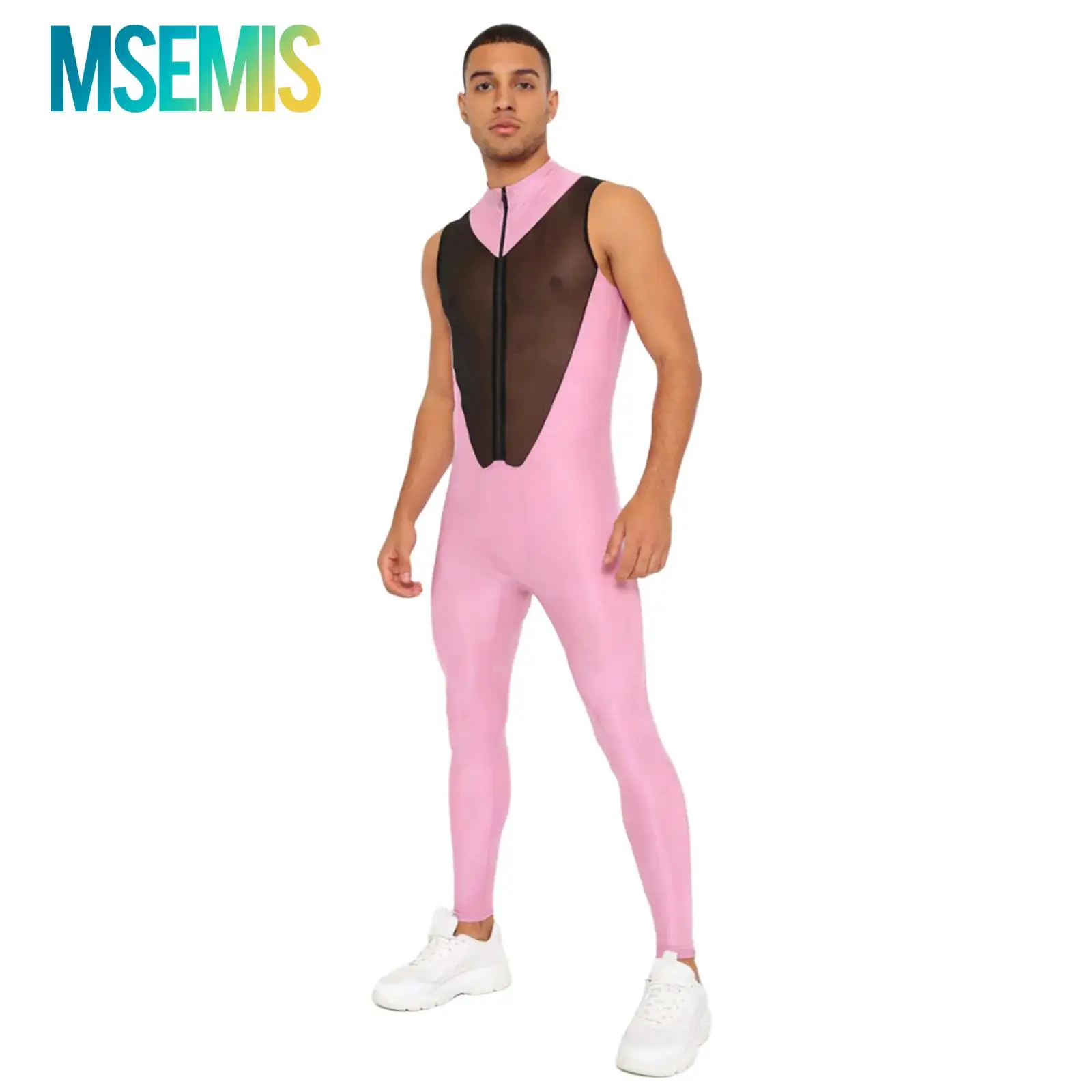 Мужской глянцевый прозрачный сетчатый лоскутный комбинезон, купальник на молнии спереди, длинные брюки с промежностью, леггинсы, комбинезон, купальник, клубная одежда
Мужской глянцевый прозрачный сетчатый лоскутный комбинезон, купальник на молнии спереди, длинные брюки с промежностью, леггинсы, комбинезон, купальник, клубная одежда