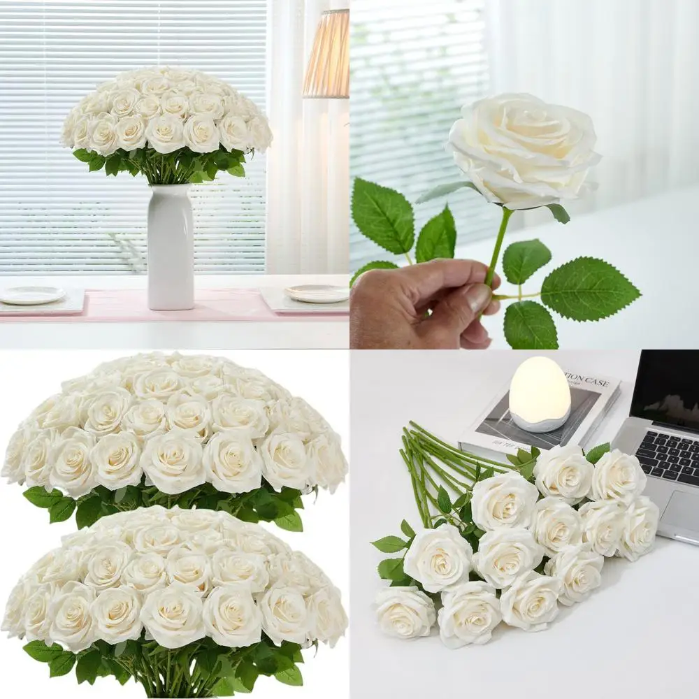 Искусственные белые розы цвета слоновой кости оптом с стеблями - реалистичные шелковые цветы для свадеб, центральных композиций и декора вечеринок
Искусственные белые розы цвета слоновой кости оптом с стеблями - реалистичные шелковые цветы для свадеб, центральных композиций и декора вечеринок