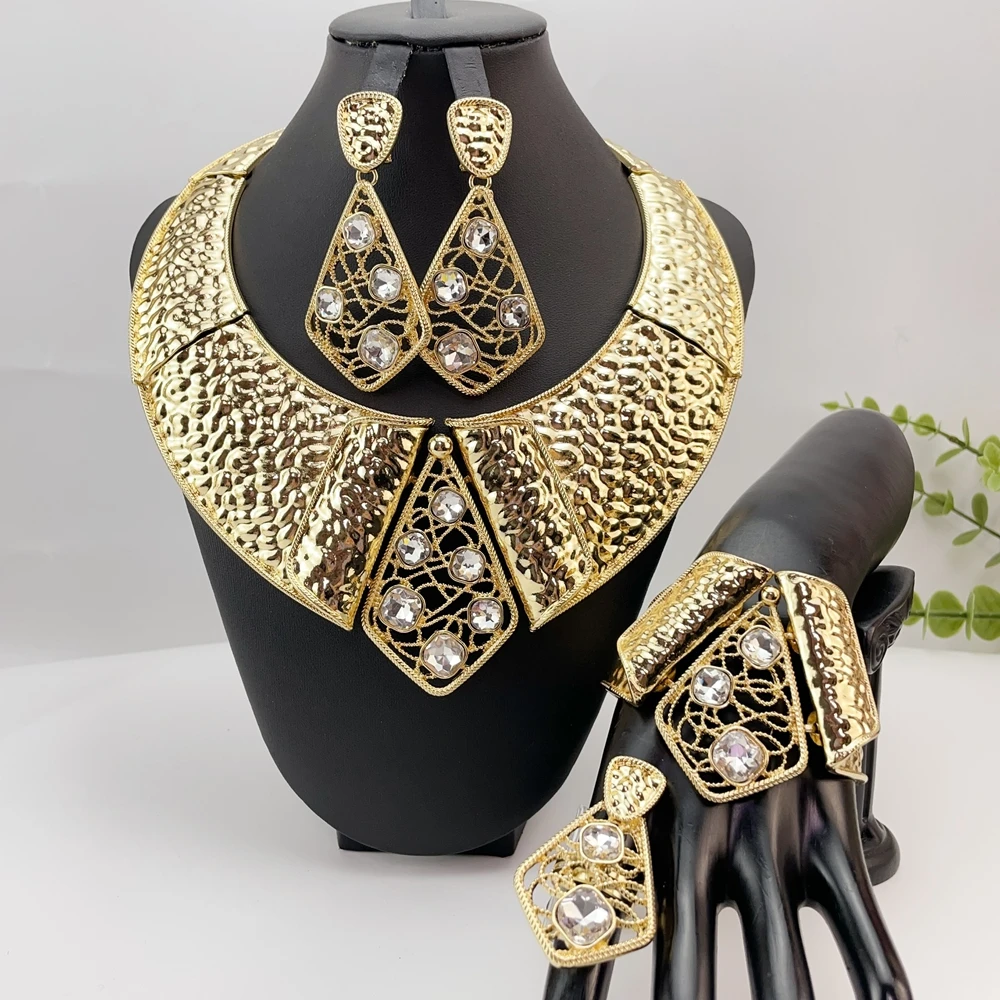Italian Dubai Simple Style Big Bold Necklace Luxury Quality African Bride Jewelry Set For Women Party Gifts FHK22874
Italian Dubai Simple Style Big Bold Necklace Luxury Quality African Bride Jewelry Set For Women Party Gifts FHK22874