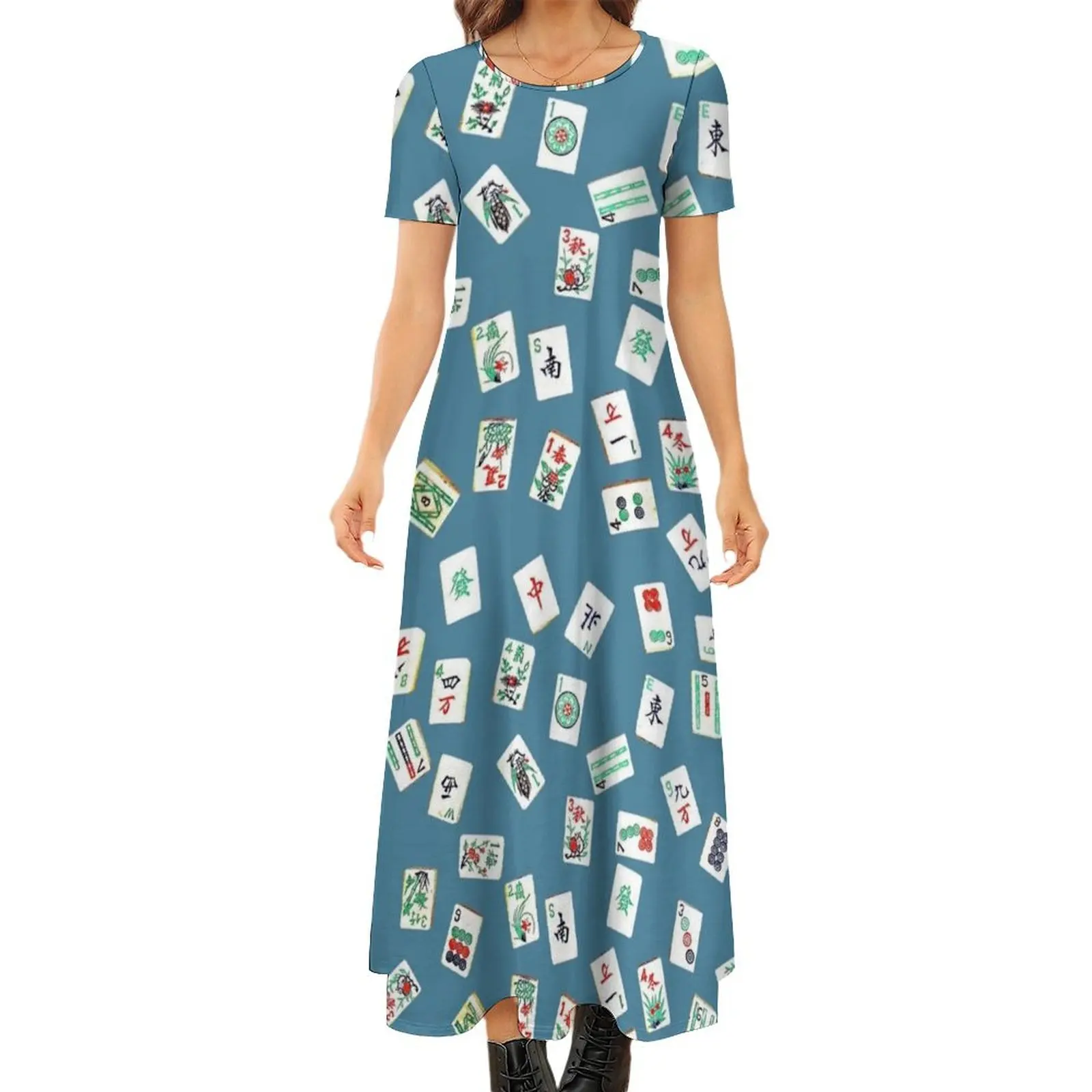 mah jongg tiles blue Round Neck Short Sleeve Dress wedding dresses for woman dresses for official occasions
mah jongg tiles blue Round Neck Short Sleeve Dress wedding dresses for woman dresses for official occasions