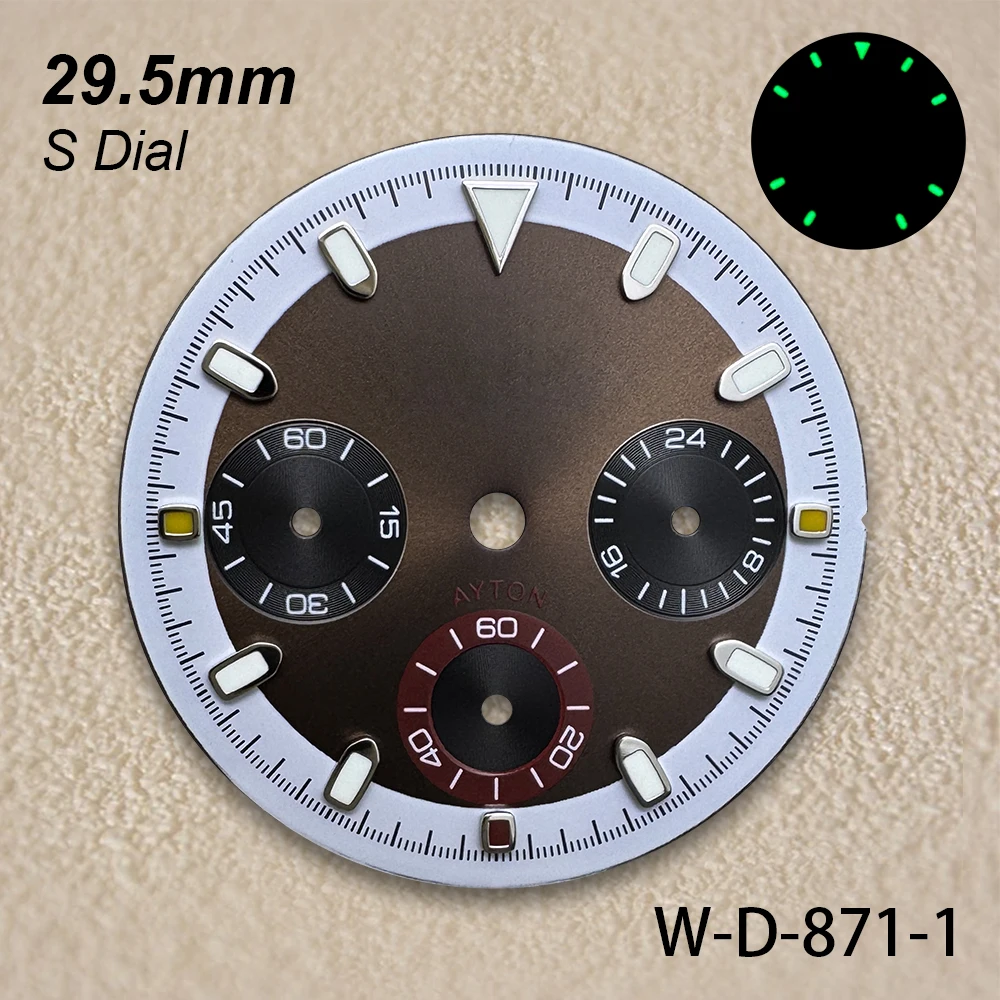 29.5mm S Logo Panda DTN Dial Fit VK63 Movement Green Luminous Sunray/matte Colorful High-Quality Watch Accessories
29.5mm S Logo Panda DTN Dial Fit VK63 Movement Green Luminous Sunray/matte Colorful High-Quality Watch Accessories