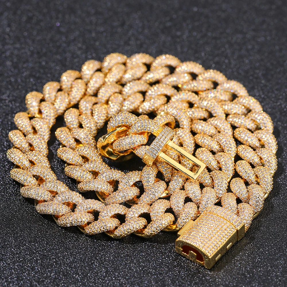 12mm Cubic Zirconia Cuban Link Chain Necklace Paved Sparkling Stones Hiphop Jewelry Flip up Clasp Gift Rapper Chains
12mm Cubic Zirconia Cuban Link Chain Necklace Paved Sparkling Stones Hiphop Jewelry Flip up Clasp Gift Rapper Chains