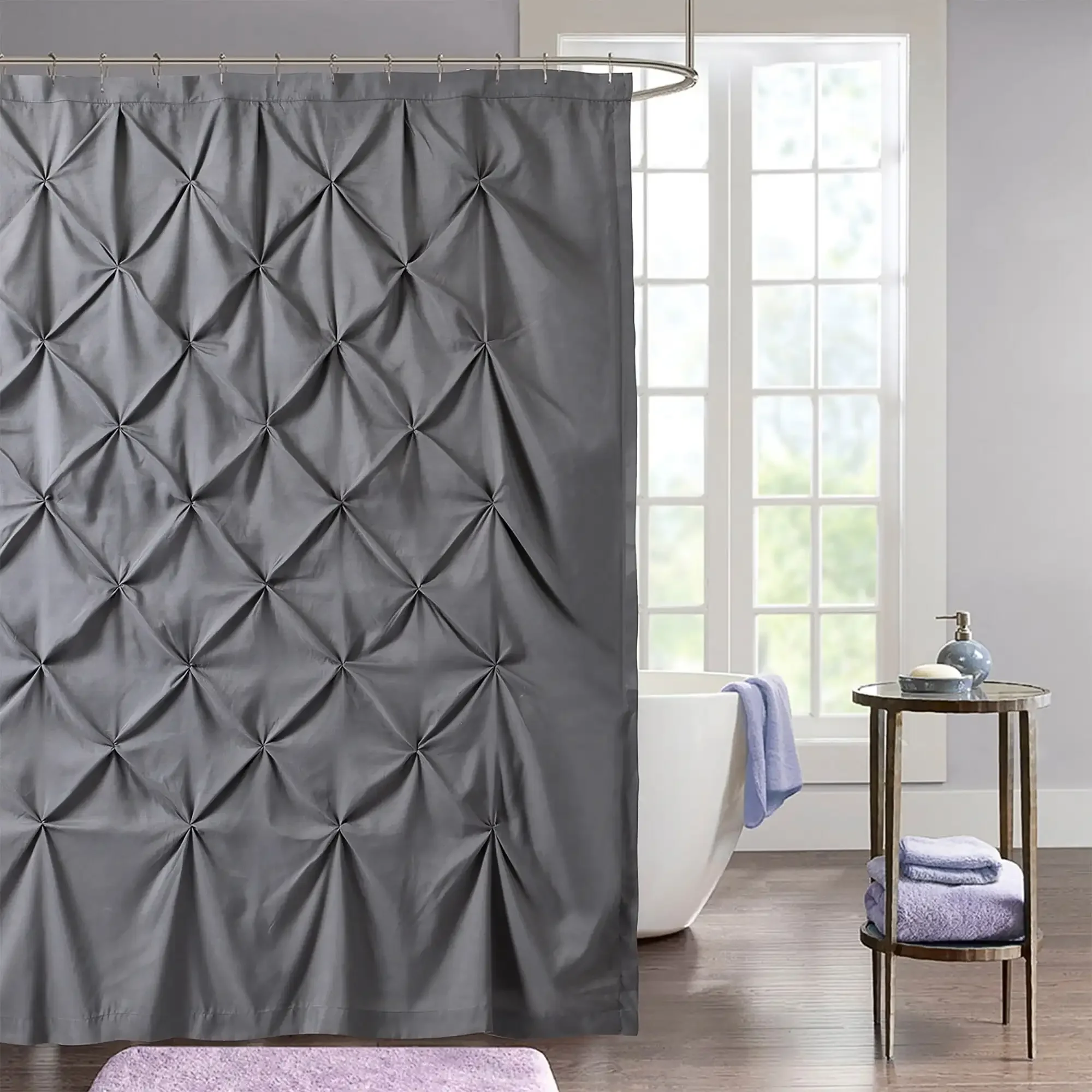 Hudson Pintuck Fabric Shower Curtain 72 by 72 Inches
Hudson Pintuck Fabric Shower Curtain 72 by 72 Inches
