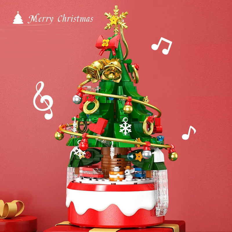 Набор строительных блоков для рождественской елки, светодиодная вращающаяся музыкальная шкатулка Санта-Клауса, модель кирпича, строительный набор, подарок для взрослых, девочек, мам, жены
Набор строительных блоков для рождественской елки, светодиодная вращающаяся музыкальная шкатулка Санта-Клауса, модель кирпича, строительный набор, подарок для взрослых, девочек, мам, жены