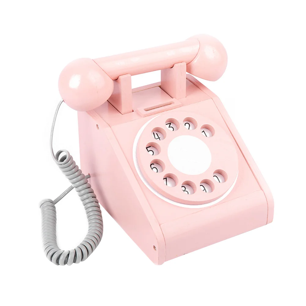 Telephone Kid Phones Plaything Simulation Toy Wooden Kid's Small Artificial Child
Telephone Kid Phones Plaything Simulation Toy Wooden Kid's Small Artificial Child