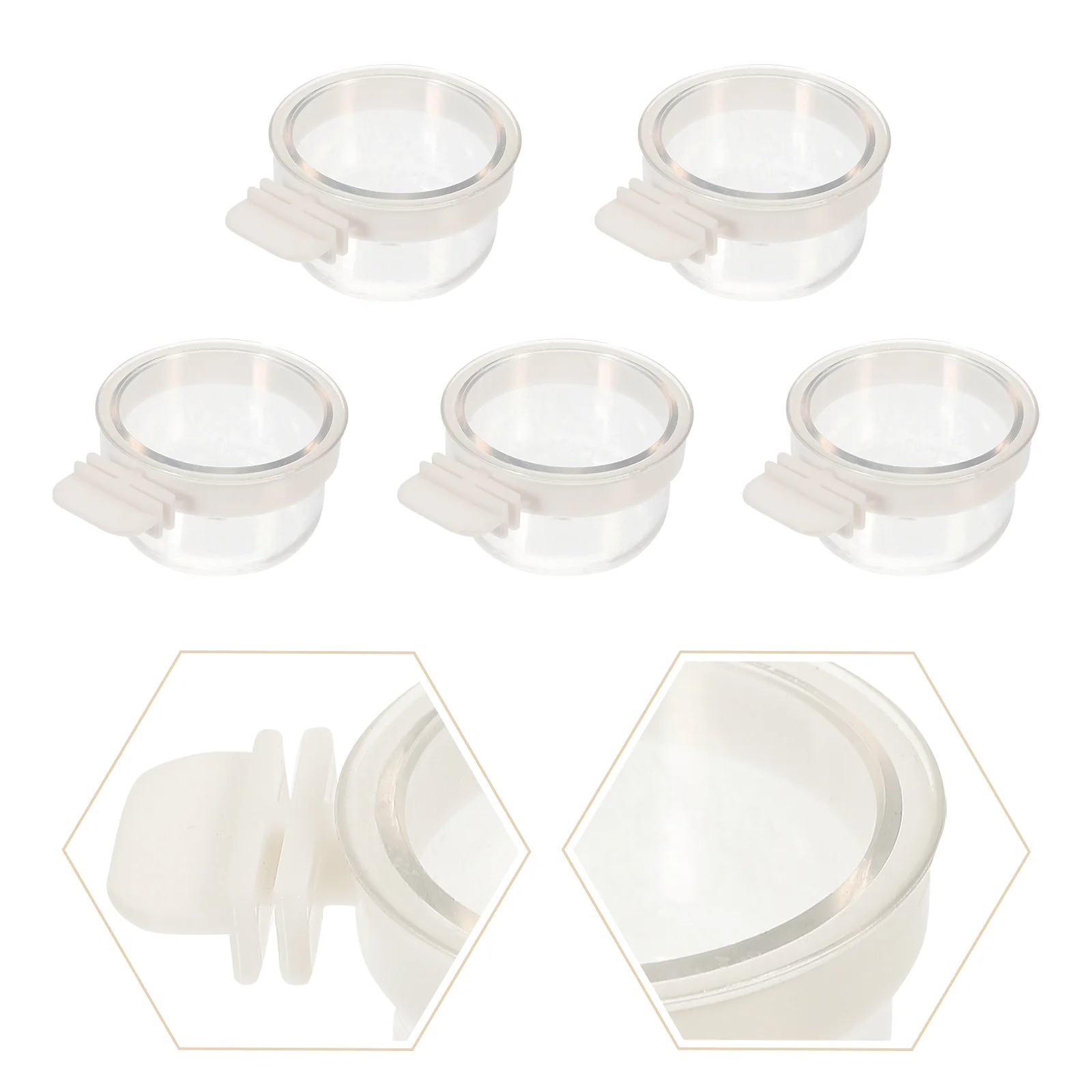 5 Pcs Parrot Feeding Box Bird Bowl Hanging Accessory Feeders Birdcage Supply Acrylic Household Water
5 Pcs Parrot Feeding Box Bird Bowl Hanging Accessory Feeders Birdcage Supply Acrylic Household Water