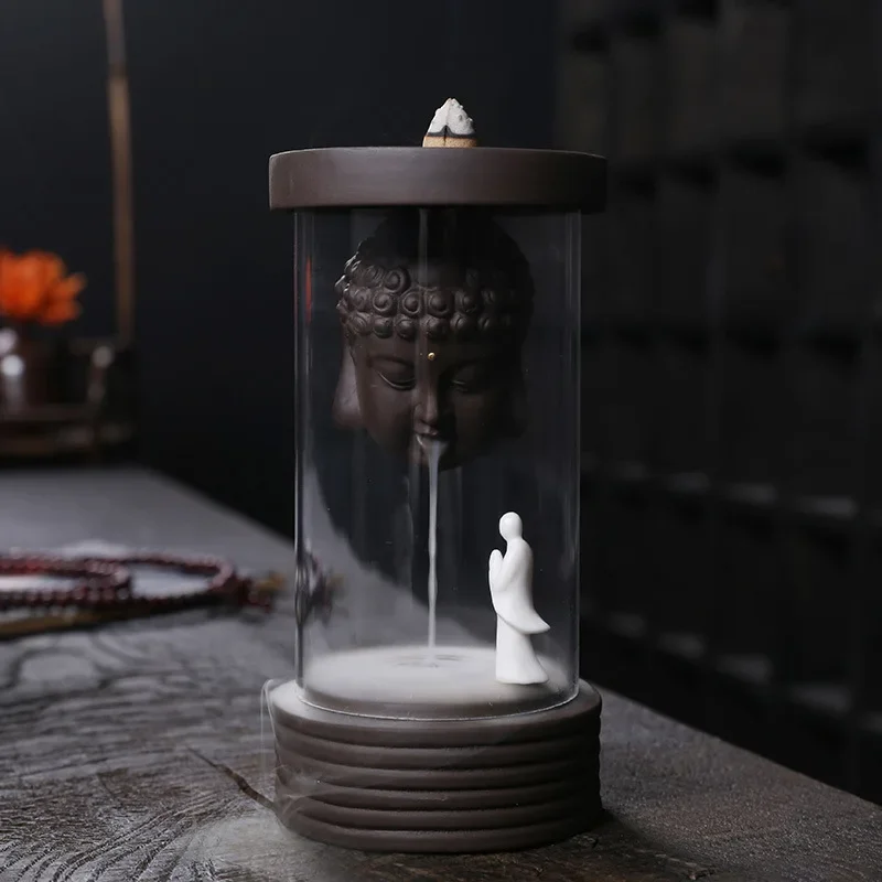 Creative Purple Clay Zen Buddha Backflow Incense Burner windproof Stick Holder,Aromatherapy Home Decor Censer No Incense
Creative Purple Clay Zen Buddha Backflow Incense Burner windproof Stick Holder,Aromatherapy Home Decor Censer No Incense