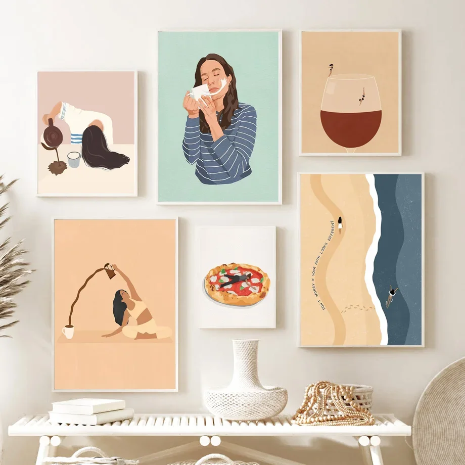 Cafes Pizza Diving Swim Wineglass Minimalist Wall Art Canvas Painting Posters And Prints Wall Pictures For Living Room Decor
Cafes Pizza Diving Swim Wineglass Minimalist Wall Art Canvas Painting Posters And Prints Wall Pictures For Living Room Decor