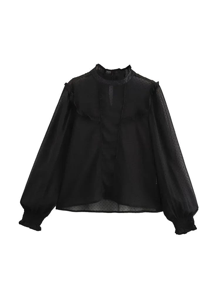 Willshela Women Fashion Black Pleated Ruffled Blouse Vintage O-Neck Long Sleeves Female Chic Lady Shirts
Willshela Women Fashion Black Pleated Ruffled Blouse Vintage O-Neck Long Sleeves Female Chic Lady Shirts