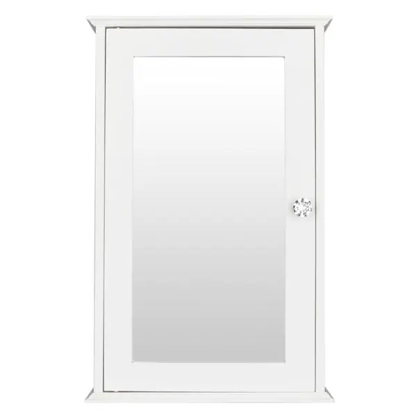 Single Door Mirror Indoor Bathroom Wall Mounted Cabinet Shelf White
Single Door Mirror Indoor Bathroom Wall Mounted Cabinet Shelf White