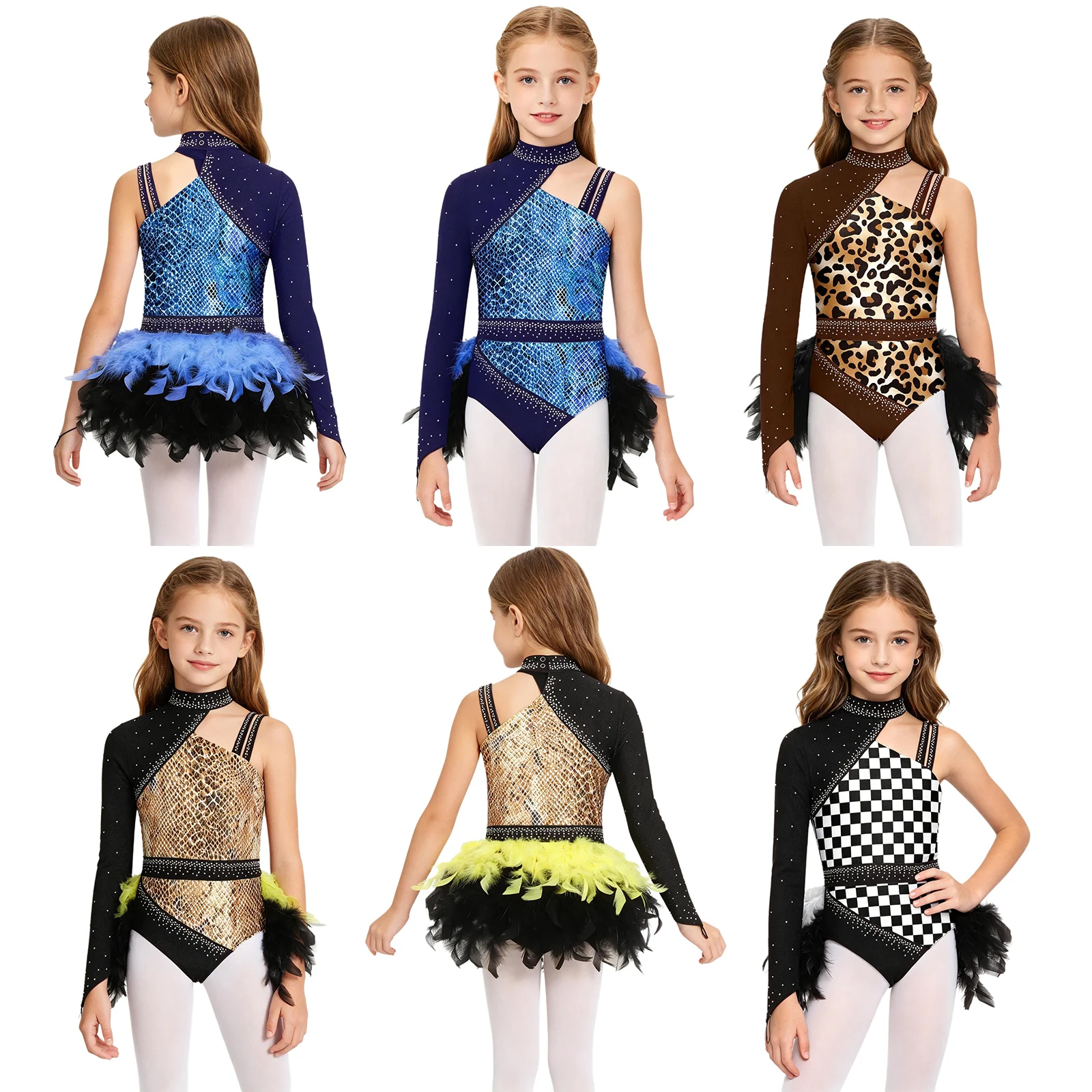 Kids Girls Jazz Dance Bodysuit Dress Figure Skating Gymnastics Acrobatics Ballet Leotard Shiny Rhinestone Feather Tutu Dancewear
Kids Girls Jazz Dance Bodysuit Dress Figure Skating Gymnastics Acrobatics Ballet Leotard Shiny Rhinestone Feather Tutu Dancewear