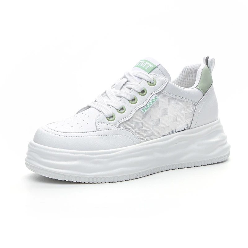 White Mesh Platform Sneakers Breathable Checkered Pattern Casual Shoes Thick Sole Height Increasing Lightweight Non Slip
White Mesh Platform Sneakers Breathable Checkered Pattern Casual Shoes Thick Sole Height Increasing Lightweight Non Slip