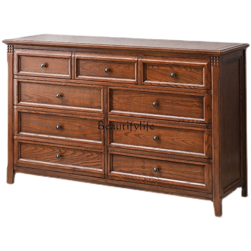North American rural nine-chest cabinet solid wood locker simple bedroom living room retro drawer storage cabinet old
North American rural nine-chest cabinet solid wood locker simple bedroom living room retro drawer storage cabinet old