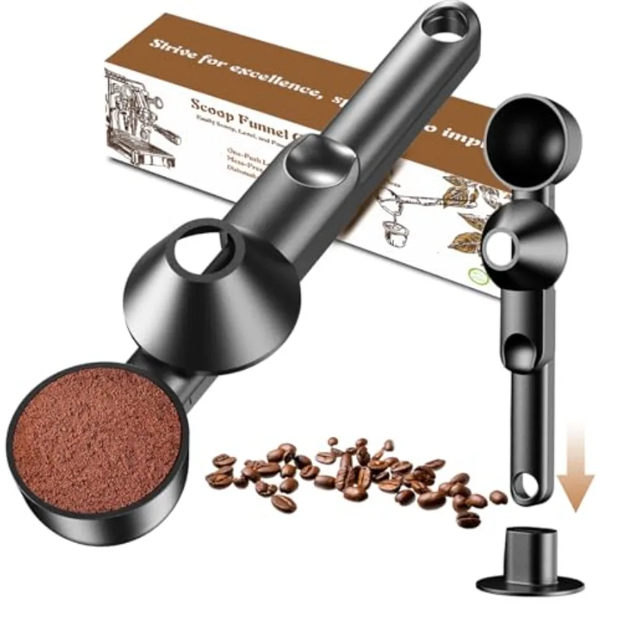 Coffee Scoop with Funnel for Ground Coffee, Protein Powder and Tea, for Reusable K Cup Refiller, 2TBSP Mess-Free, Funnel Design
Coffee Scoop with Funnel for Ground Coffee, Protein Powder and Tea, for Reusable K Cup Refiller, 2TBSP Mess-Free, Funnel Design