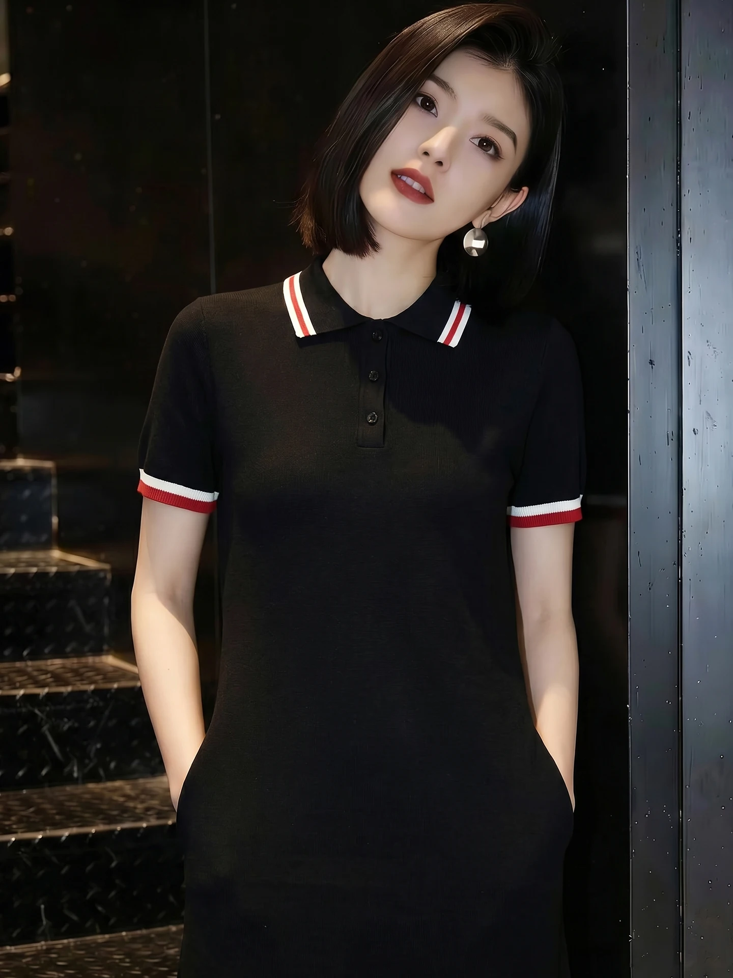 Comfortable Commute Knit Short Sleeve Women's T-Shirt Color Block Simple Design Summer Fashion Slimming Top Versatile Popular
Comfortable Commute Knit Short Sleeve Women's T-Shirt Color Block Simple Design Summer Fashion Slimming Top Versatile Popular