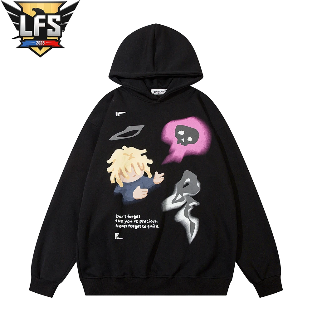 Retro Streetwear Cartoon Angel Boy Print Hoodies Fashion Loose Harajuku Casual Cotton Tops Unisex Hip Hop Oversized Hoodies
Retro Streetwear Cartoon Angel Boy Print Hoodies Fashion Loose Harajuku Casual Cotton Tops Unisex Hip Hop Oversized Hoodies
