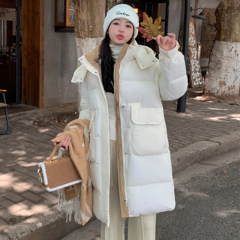 Women's Down Parkas Winter Jacket Big Fur Collar Thick Slim Coat Fashion Hooded Cotton Outerwear Long Winter Woman Coat
Women's Down Parkas Winter Jacket Big Fur Collar Thick Slim Coat Fashion Hooded Cotton Outerwear Long Winter Woman Coat
