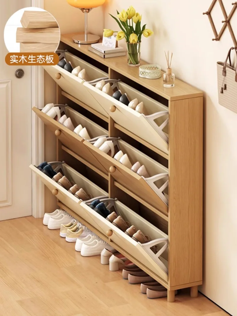 Solid wood tipping bucket shoe cabinet household door porch cabinet entrance door large capacity locker shoe rack
Solid wood tipping bucket shoe cabinet household door porch cabinet entrance door large capacity locker shoe rack