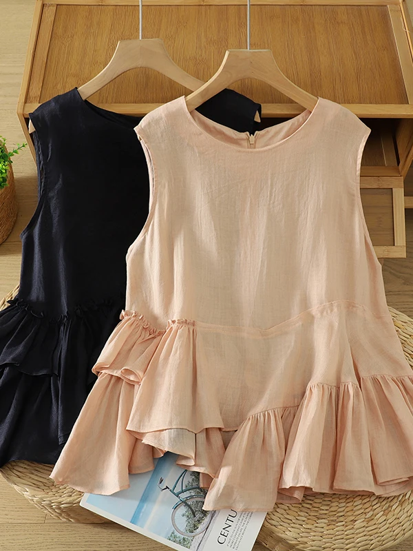 Korean Japanese High End Asymmetrical Lace Trim Splice Sleeveless Shirt Women Summer Breathable Zipper Top Trendy Loose Fit B...
Korean Japanese High End Asymmetrical Lace Trim Splice Sleeveless Shirt Women Summer Breathable Zipper Top Trendy Loose Fit B...
