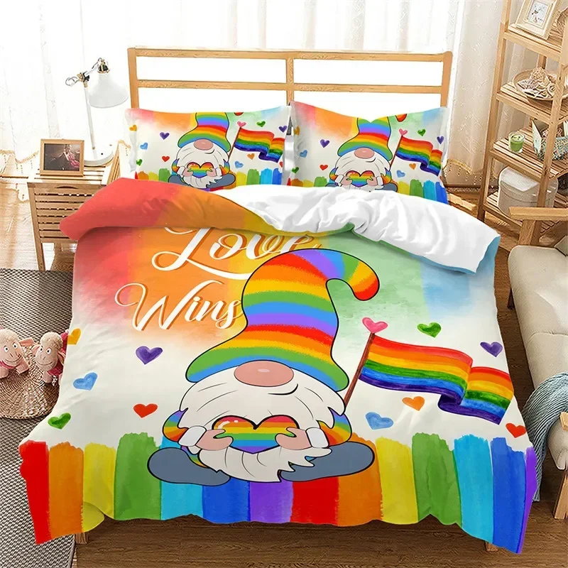 Rainbow Pride Bedding Set Rainbow Flags Duvet Cover Set Rainbow Stripe Design 3 Pieces Soft Microfiber Bedding Queen/King Size
Rainbow Pride Bedding Set Rainbow Flags Duvet Cover Set Rainbow Stripe Design 3 Pieces Soft Microfiber Bedding Queen/King Size