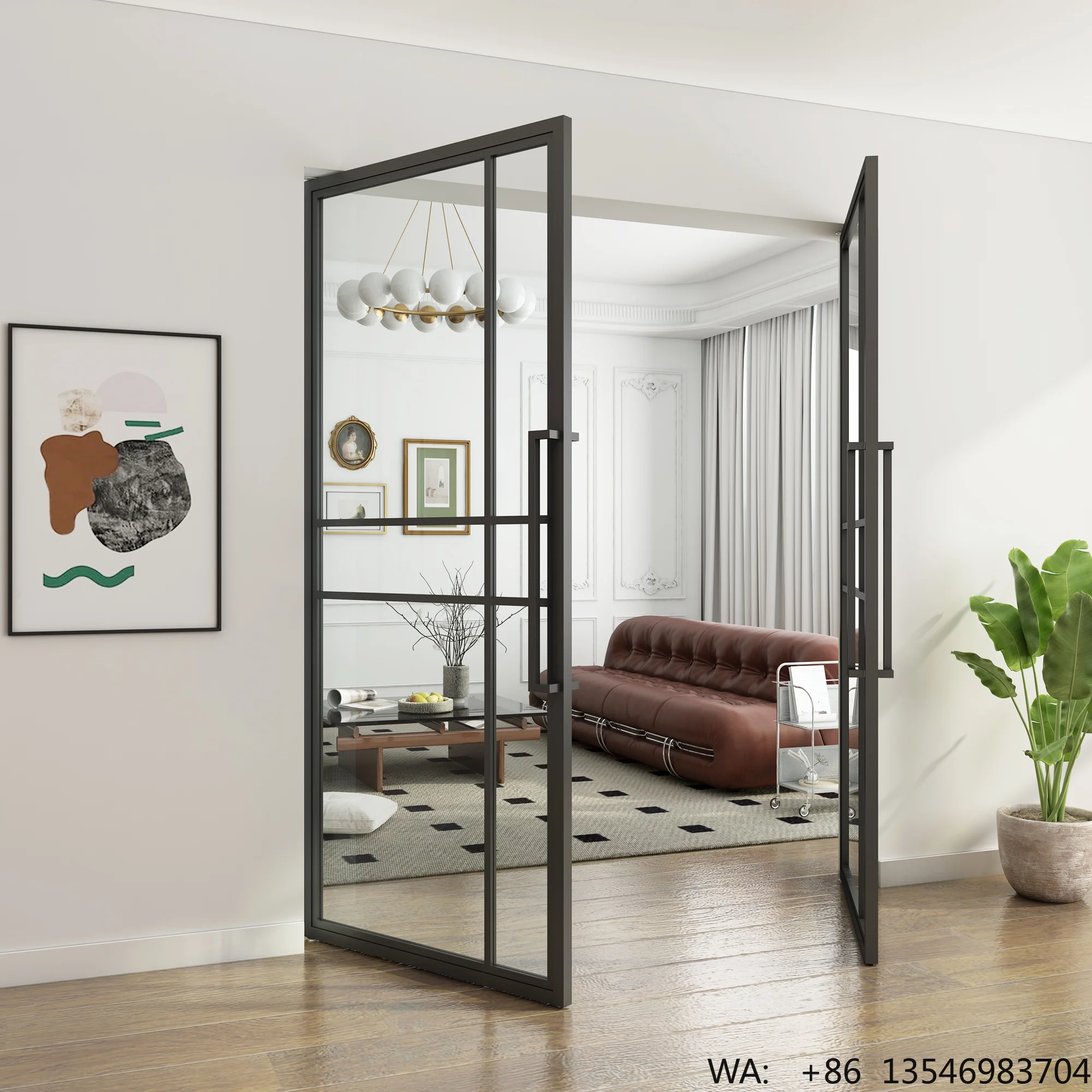 Wholesale Steel Frame Door with Tempered Glass Interior Double Pivot Doors
Wholesale Steel Frame Door with Tempered Glass Interior Double Pivot Doors