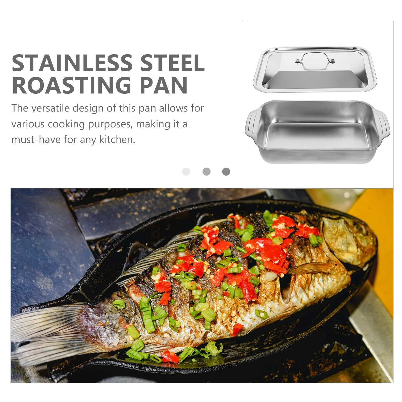 Stainless Steel Grilled Fish Plate 41x24x7 5CM Deep Rectangular Tray Roasting Dish Grilling Barbecue Pan Kitchen Tool
Stainless Steel Grilled Fish Plate 41x24x7 5CM Deep Rectangular Tray Roasting Dish Grilling Barbecue Pan Kitchen Tool