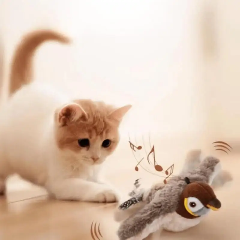 Chirping Bird Cat Toy Simulation Bird Toy Sparrow Cat Teaser Toy USB Rechargeable Kitten Toys Flapping Wings Cat Interactive Toy
Chirping Bird Cat Toy Simulation Bird Toy Sparrow Cat Teaser Toy USB Rechargeable Kitten Toys Flapping Wings Cat Interactive Toy
